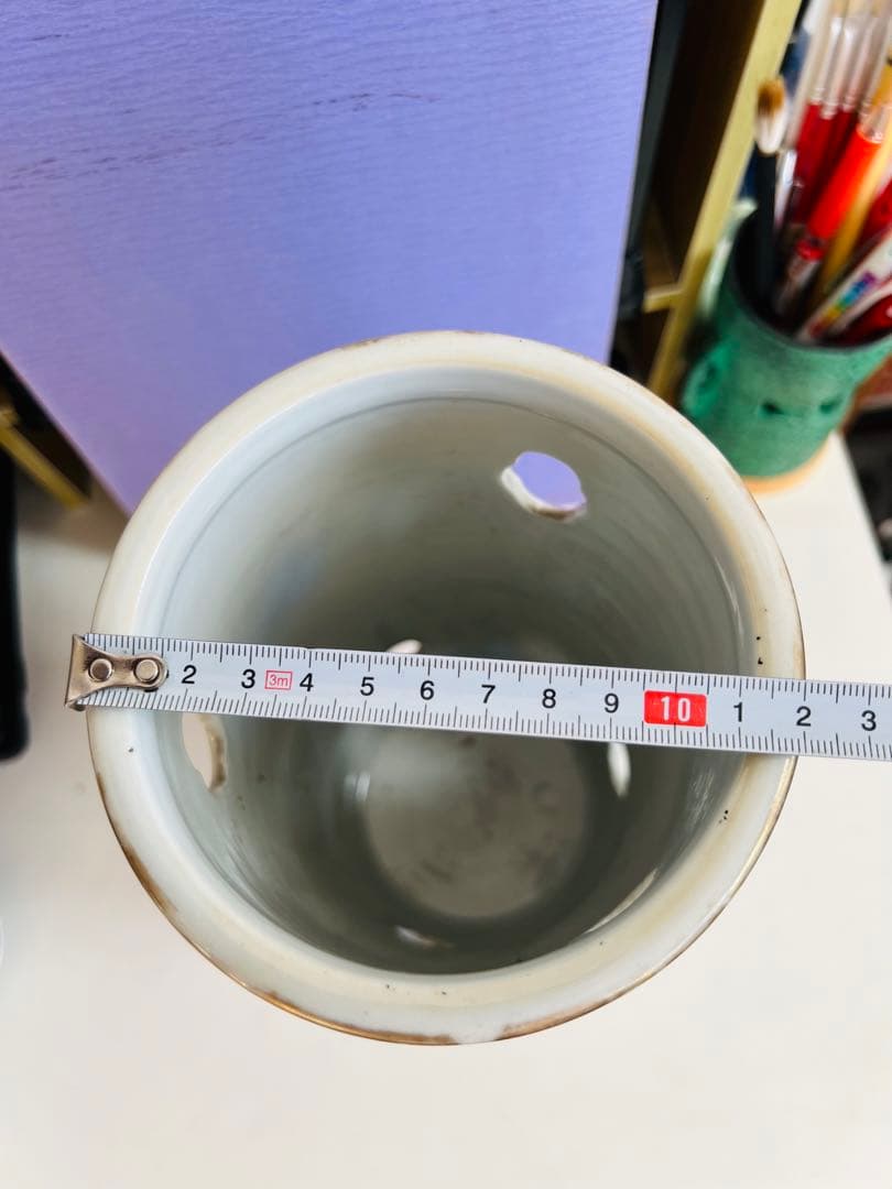 清朝期 粉彩　中国古玩 時代物　唐物染付　清朝期 粉彩　古染付　骨董品　陶磁器