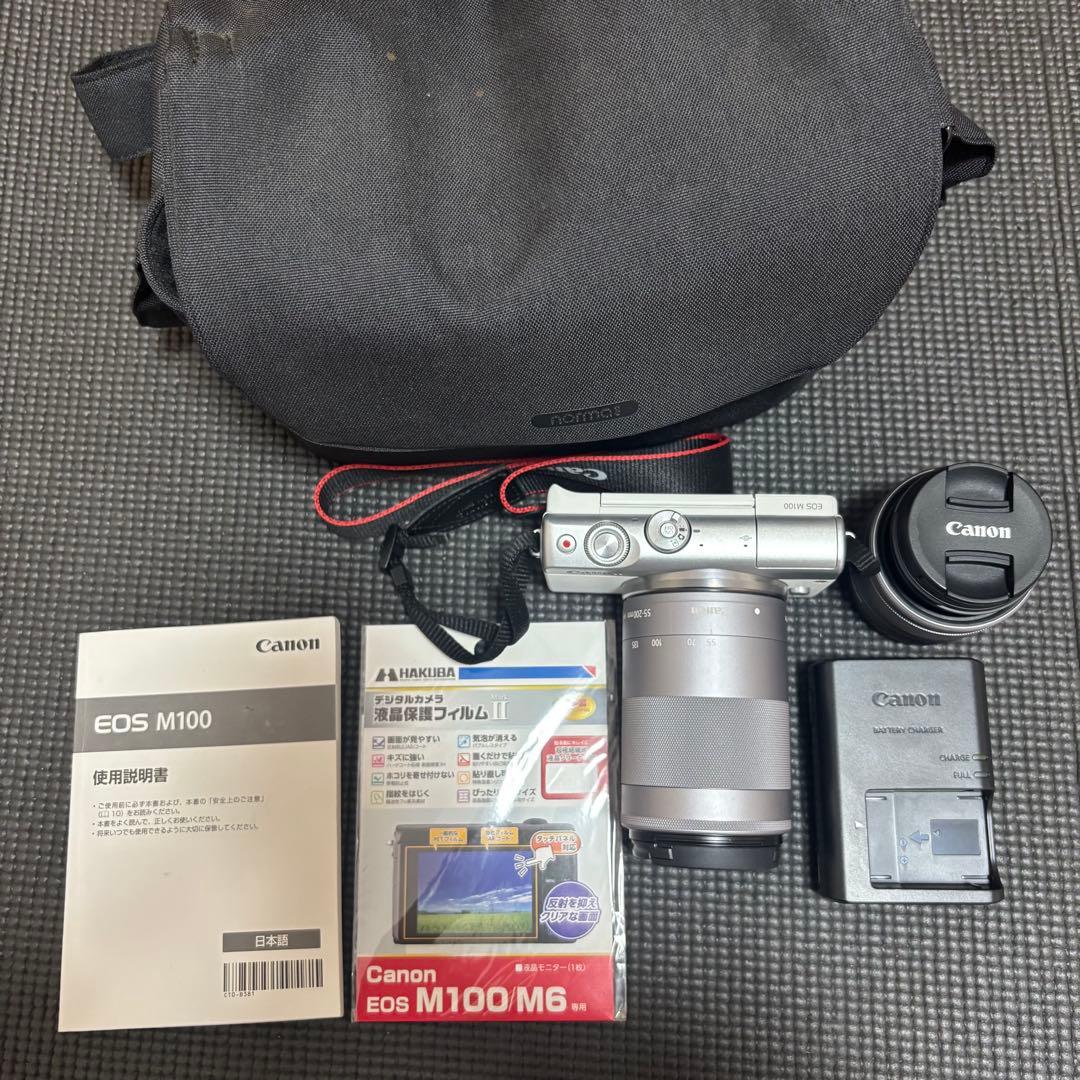Canon eos M100 一眼レフ ダブルズームキット