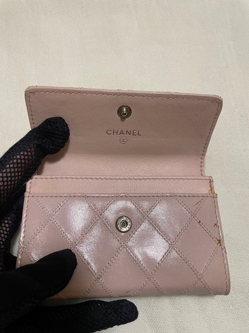 CHANEL シャネル　ステッチ カードケース　名刺入れ