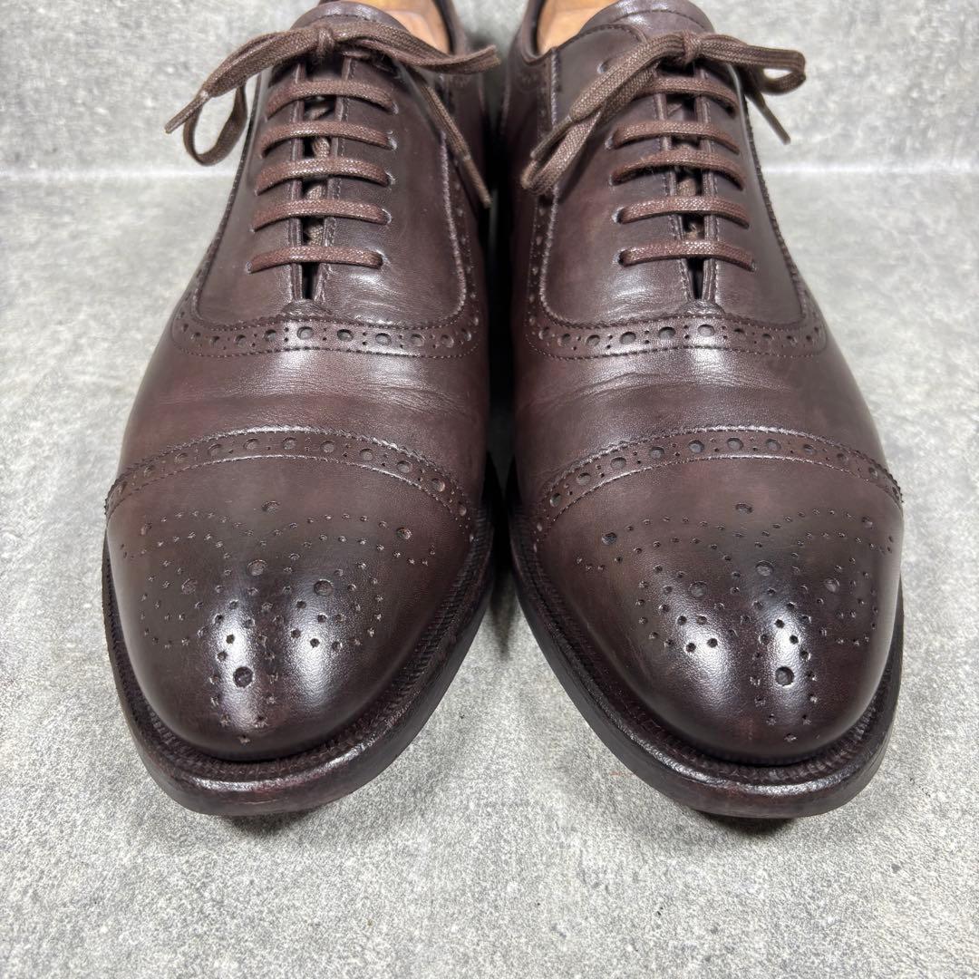 【美品】SHETLAND FOX セミグローブ メダリオン 25cm レザー