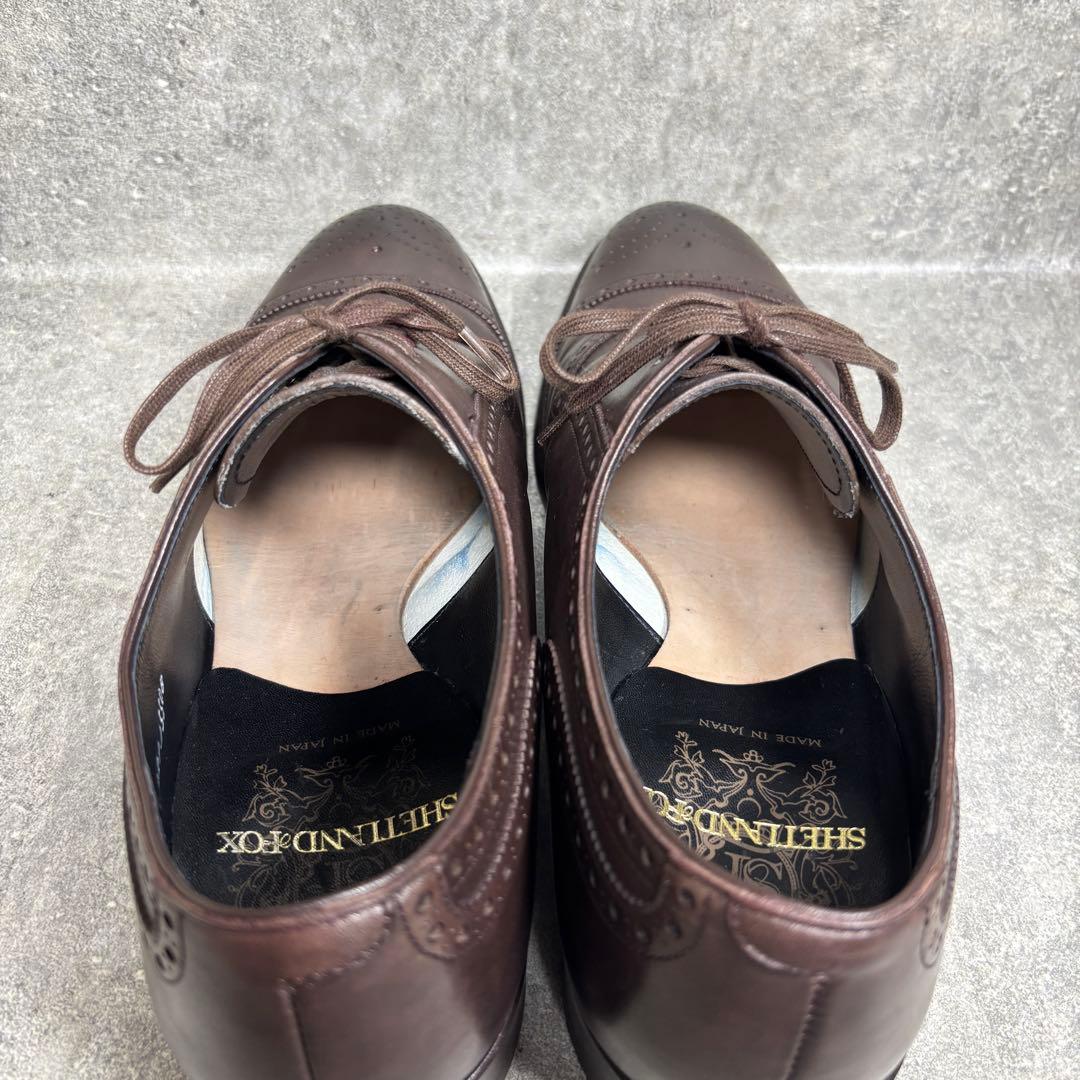 【美品】SHETLAND FOX セミグローブ メダリオン 25cm レザー