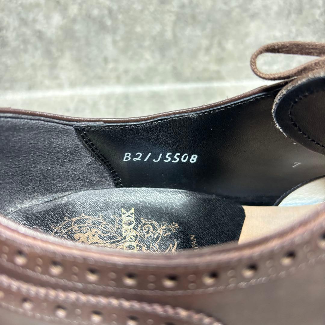 【美品】SHETLAND FOX セミグローブ メダリオン 25cm レザー