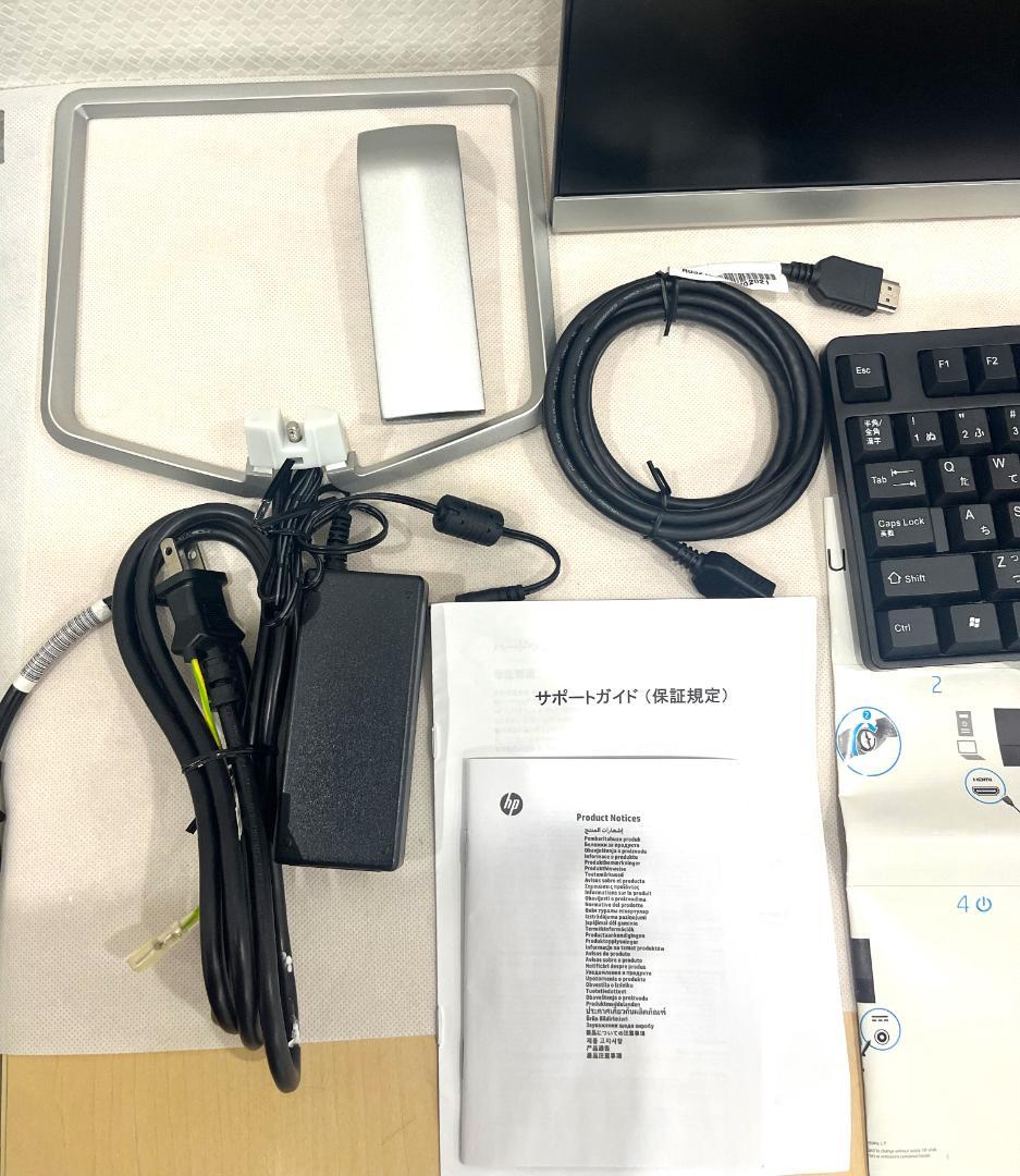 【未使用保管品】HP22インチ液晶モニター＋USBキーボードセット 付属品完備