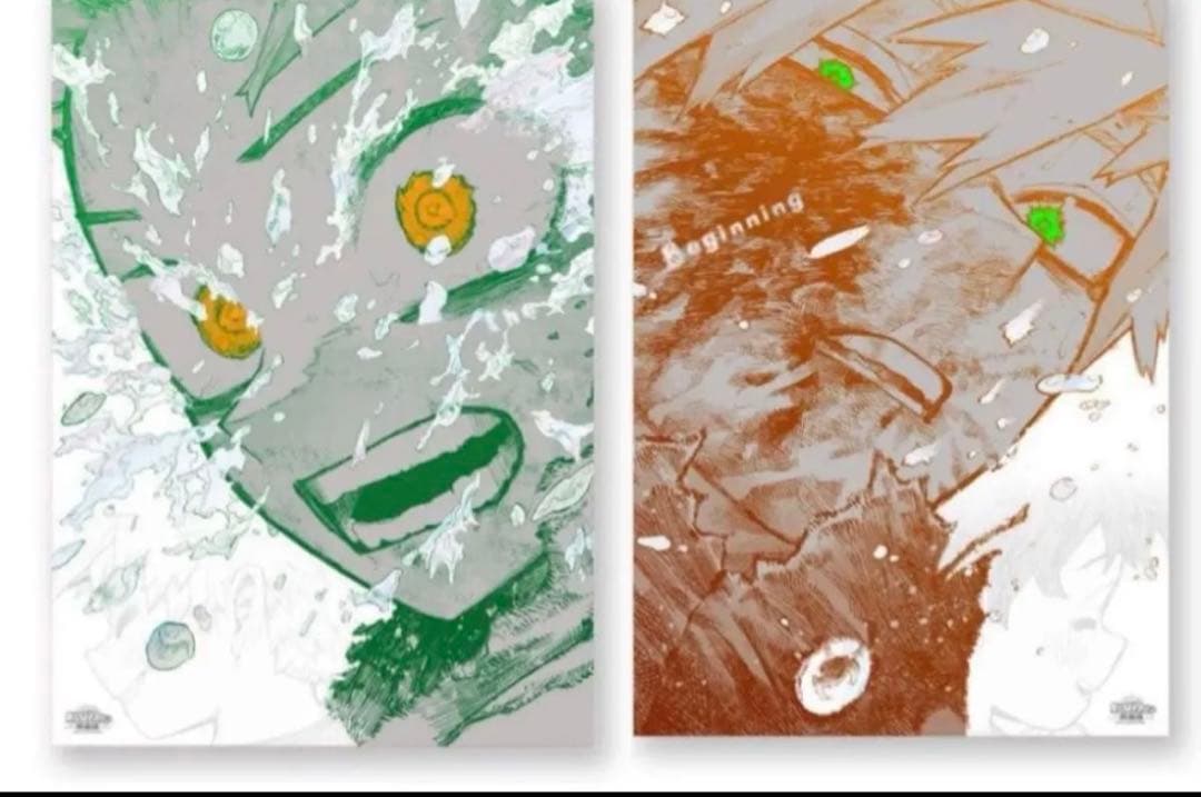 ヒロアカ原画展The Beginning　緑谷出久　爆豪勝己