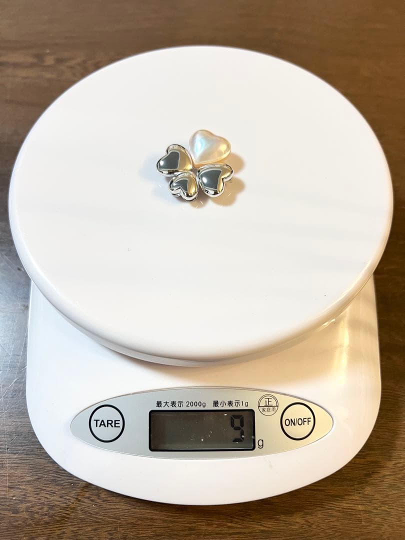田崎真珠　マベパール　ブローチ　ハート　クローバー　シルバー　TASAKI
