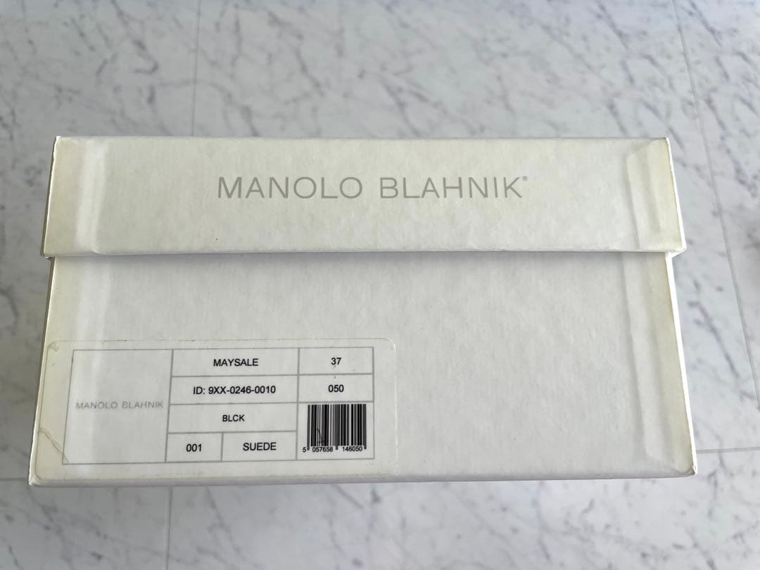 美品　MANOLOBLAHNIK マノロブラニク メイセール　ブラック　37