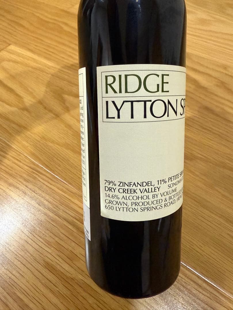 リッジ リットン スプリングス 2020 ワイン