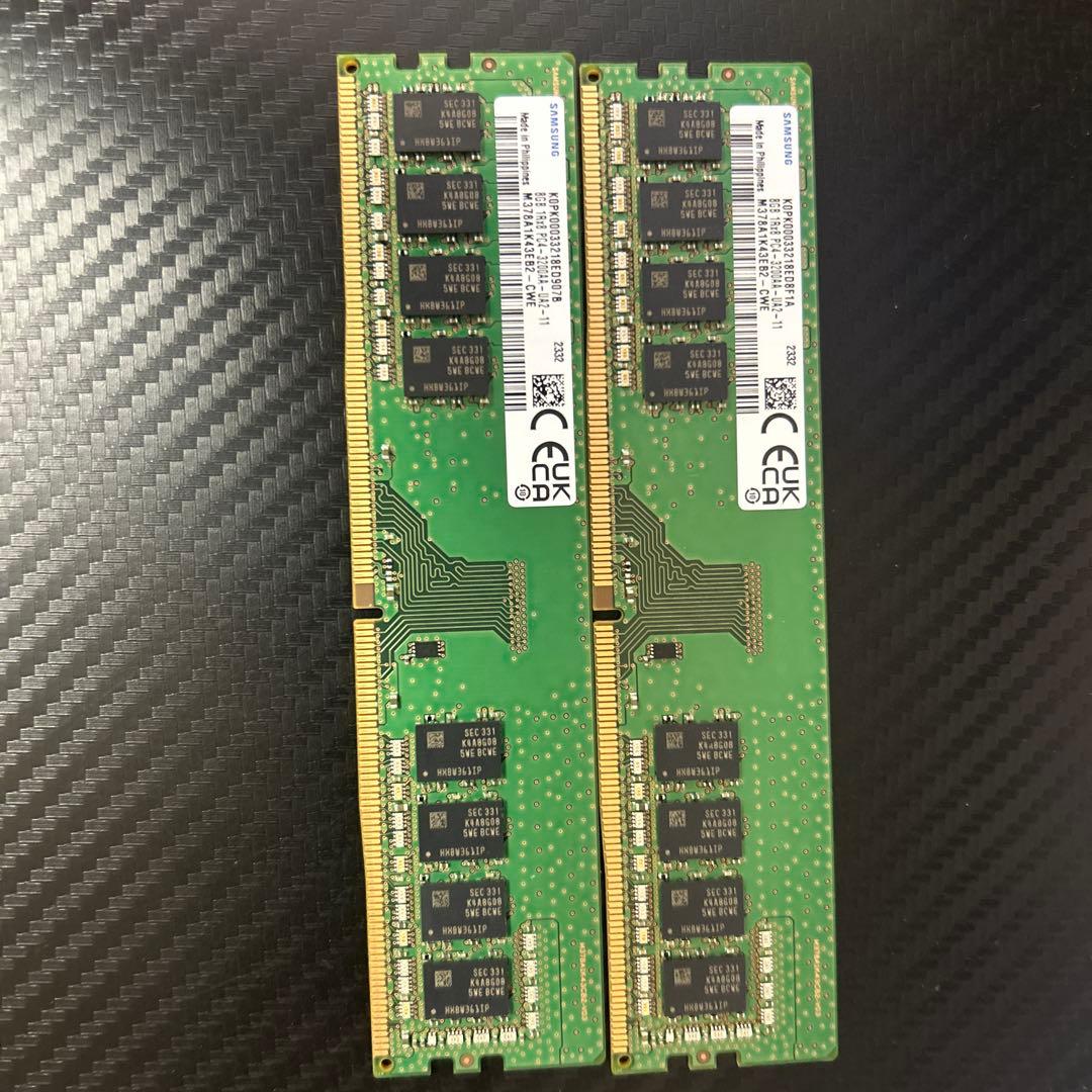 Samsung メモリ 16GB (8GBx2) (DDR4-3200)