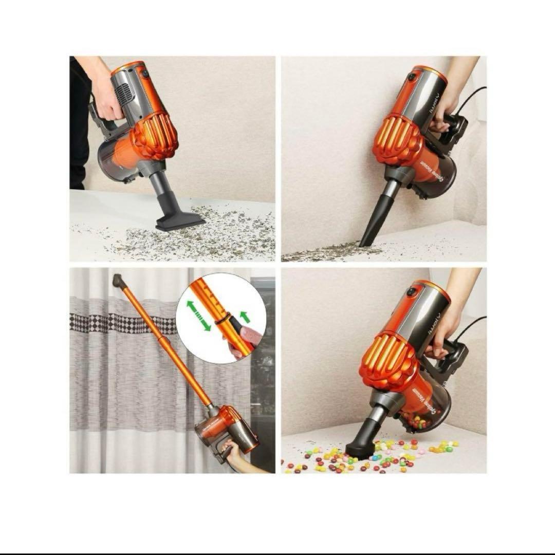 新品 掃除機 V600 サイクロン 600W ハイパワー スティッククリーナー