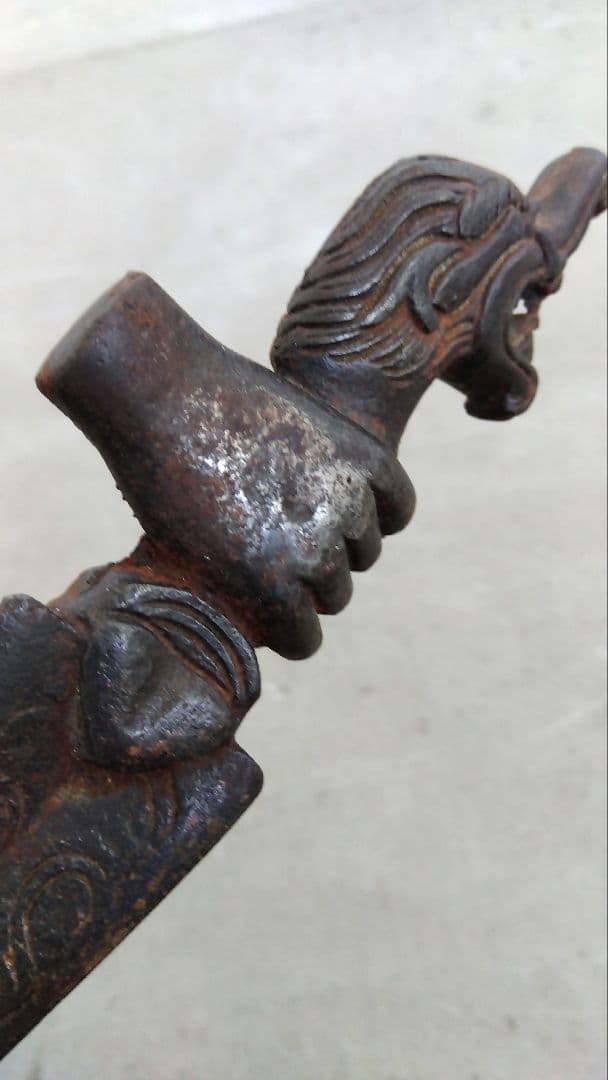 仏教法具 プルパ チベット密教 鉄製 アンティーク 呪具 霊具 ヴィンテージ