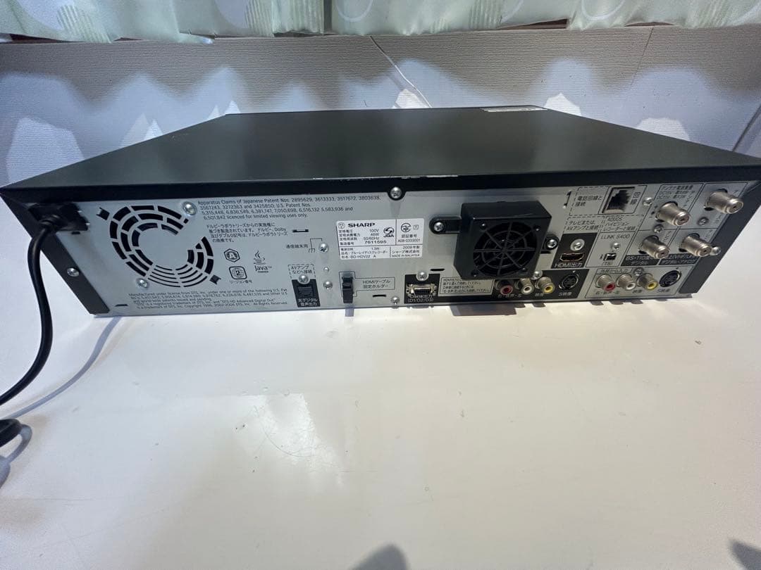 SHARP VHS一体型ブルーレイレコーダーBD-HDV22