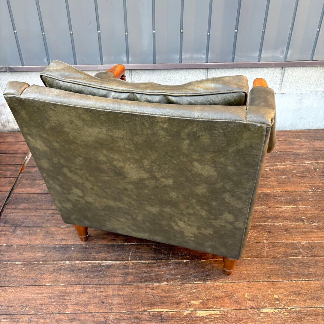 ① 昭和レトロ ヴィンテージ マルニ木工 一人掛けソファ アームチェア ラウンジ