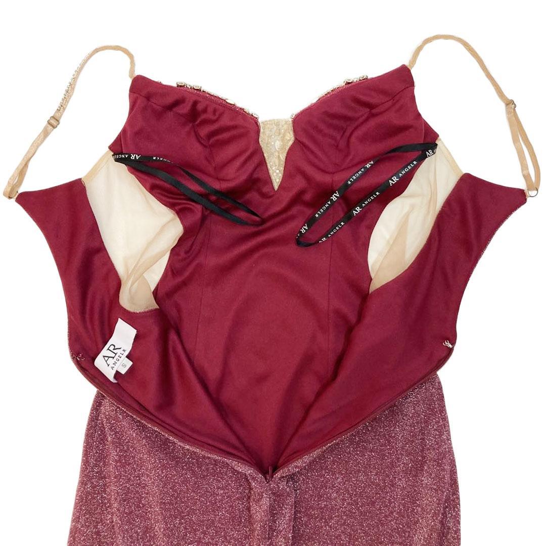 AngelR エンジェルアール バストビジュータイトロングドレス レッド