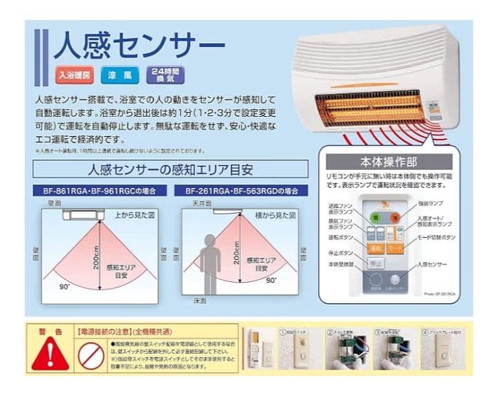 Hanaoto　浴室換気乾燥暖房機 24時間換気対応　壁面取付タイプ