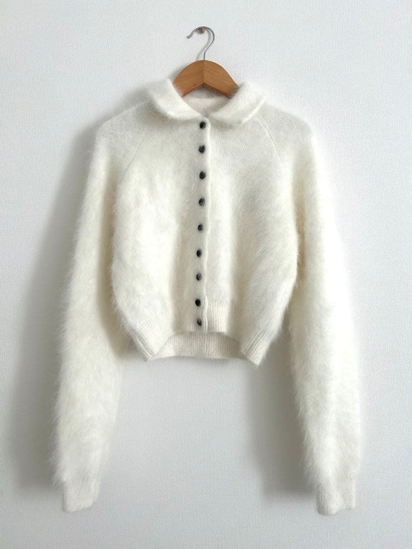 トップス clane ANGORA SHORT KNIT CARDIGAN