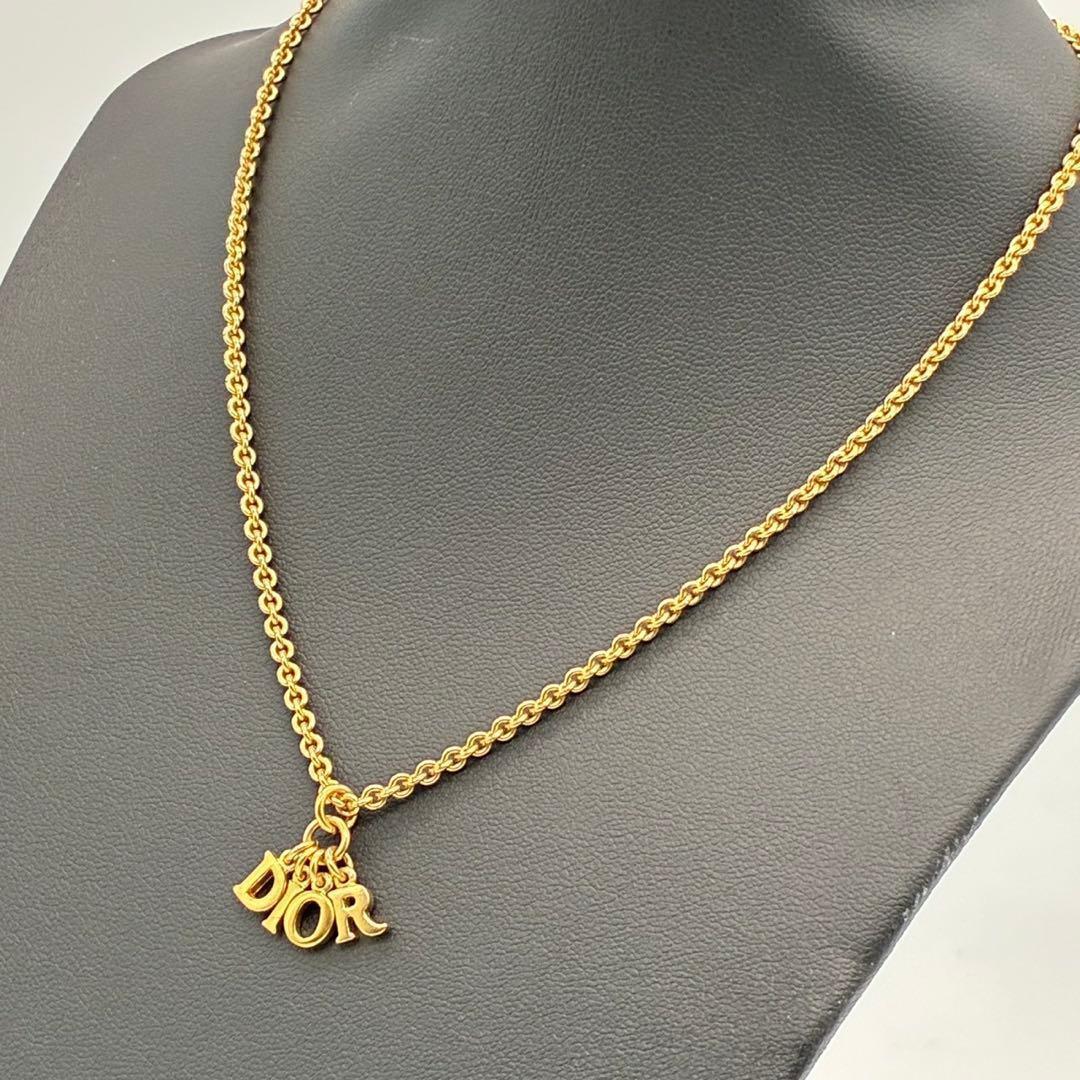Christian Dior クリスチャンディオール ロゴ モチーフ ネックレス