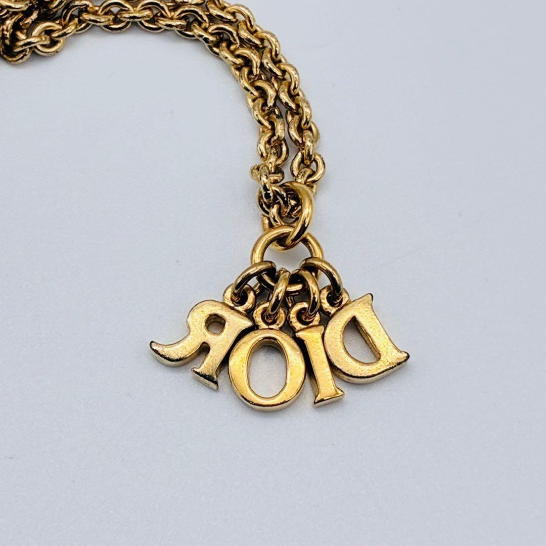 Christian Dior クリスチャンディオール ロゴ モチーフ ネックレス