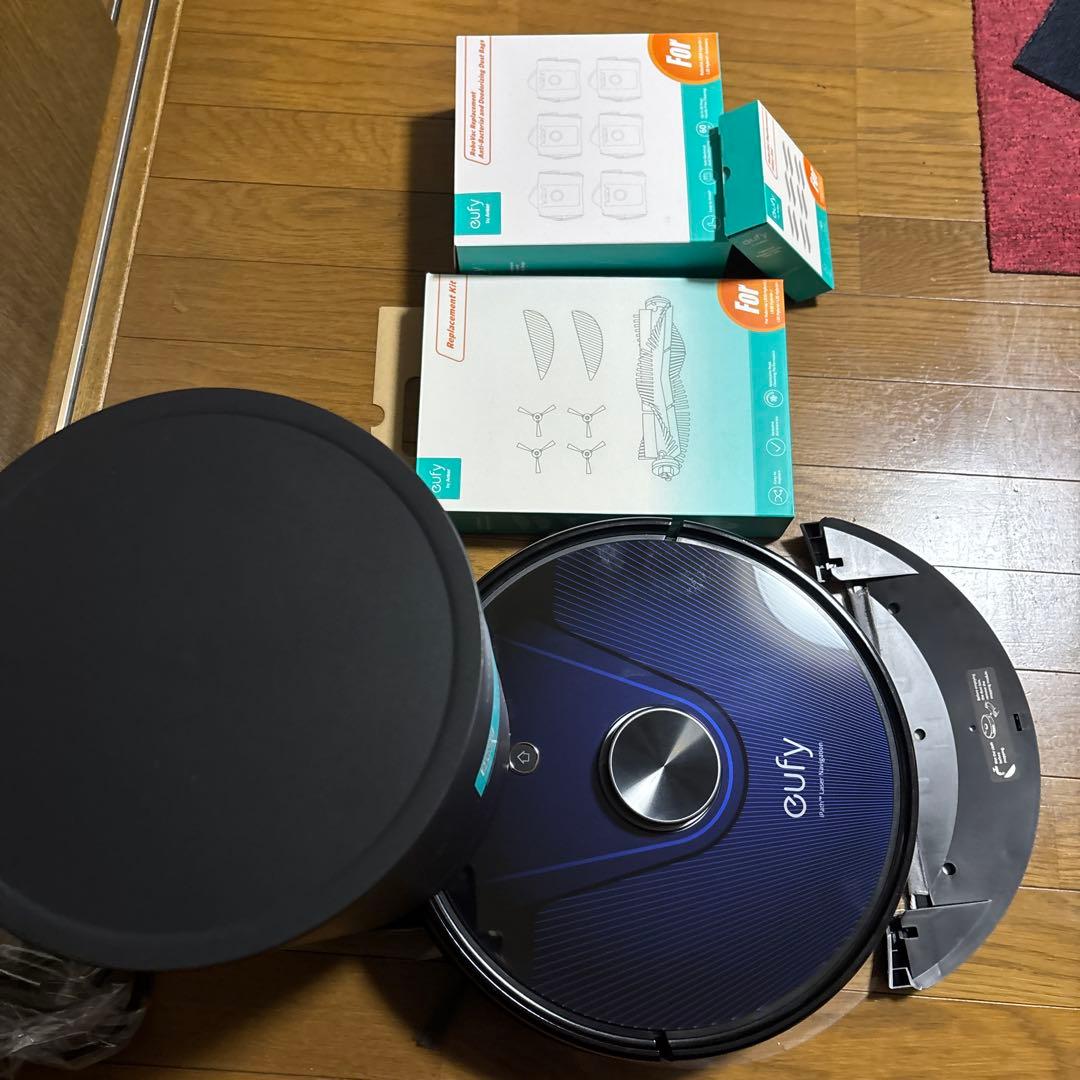 eufy ロボット掃除機本体 ブラック 交換用パーツ付き