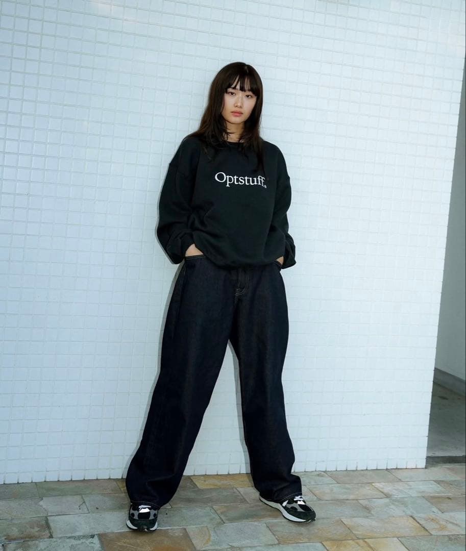 OPTSTUFF クルーネックスウェットシャツ オプトスタフ