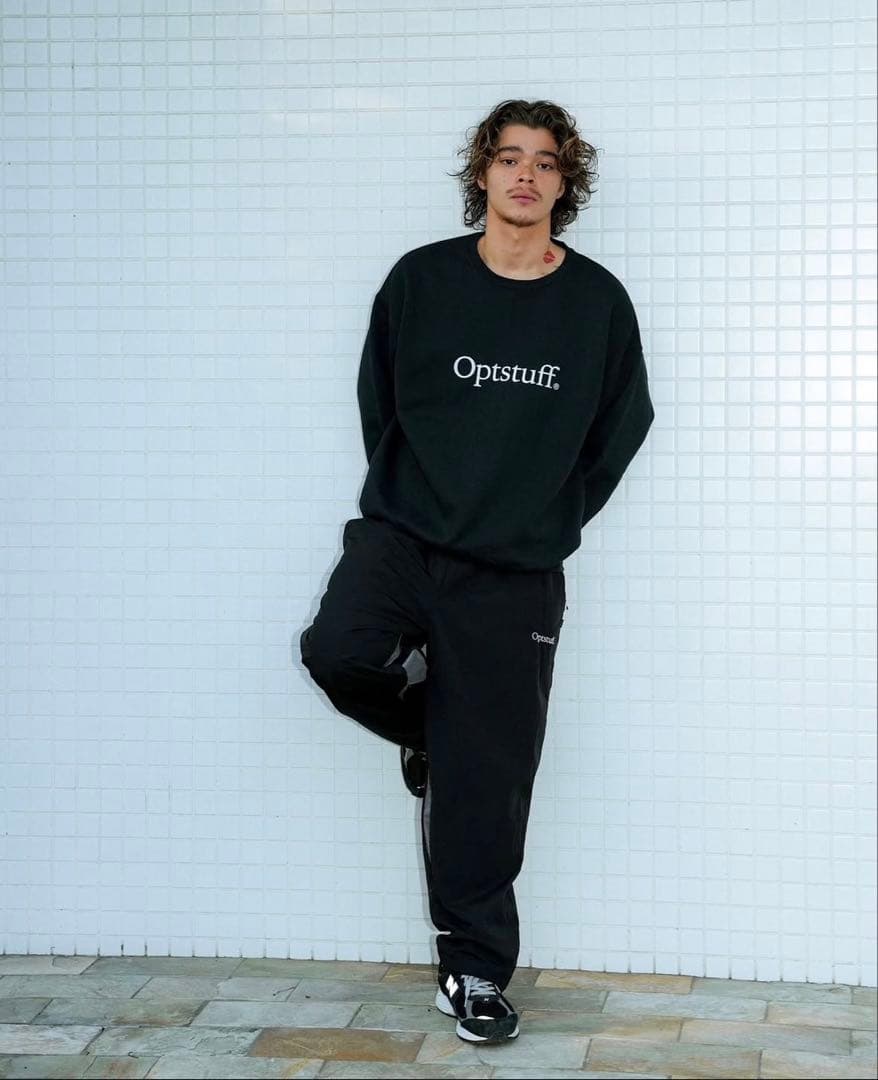 OPTSTUFF クルーネックスウェットシャツ オプトスタフ