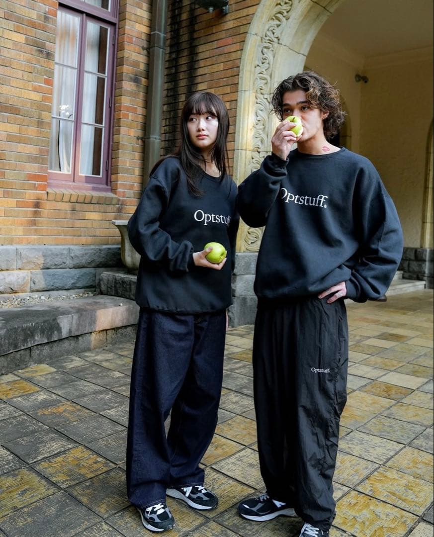 OPTSTUFF クルーネックスウェットシャツ オプトスタフ