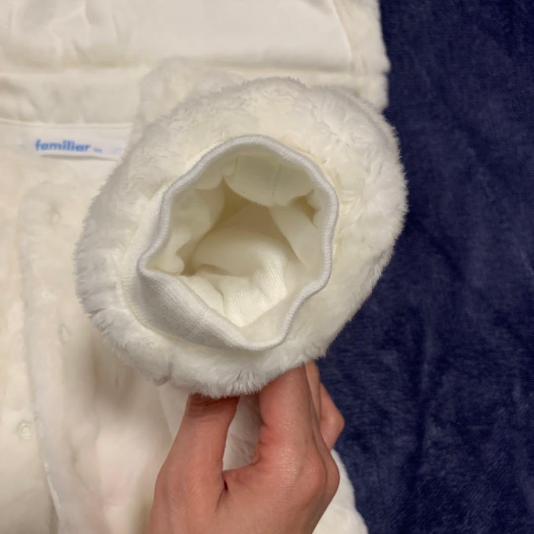 ファミリア　ベビーおくるみ　ジャンプスーツ