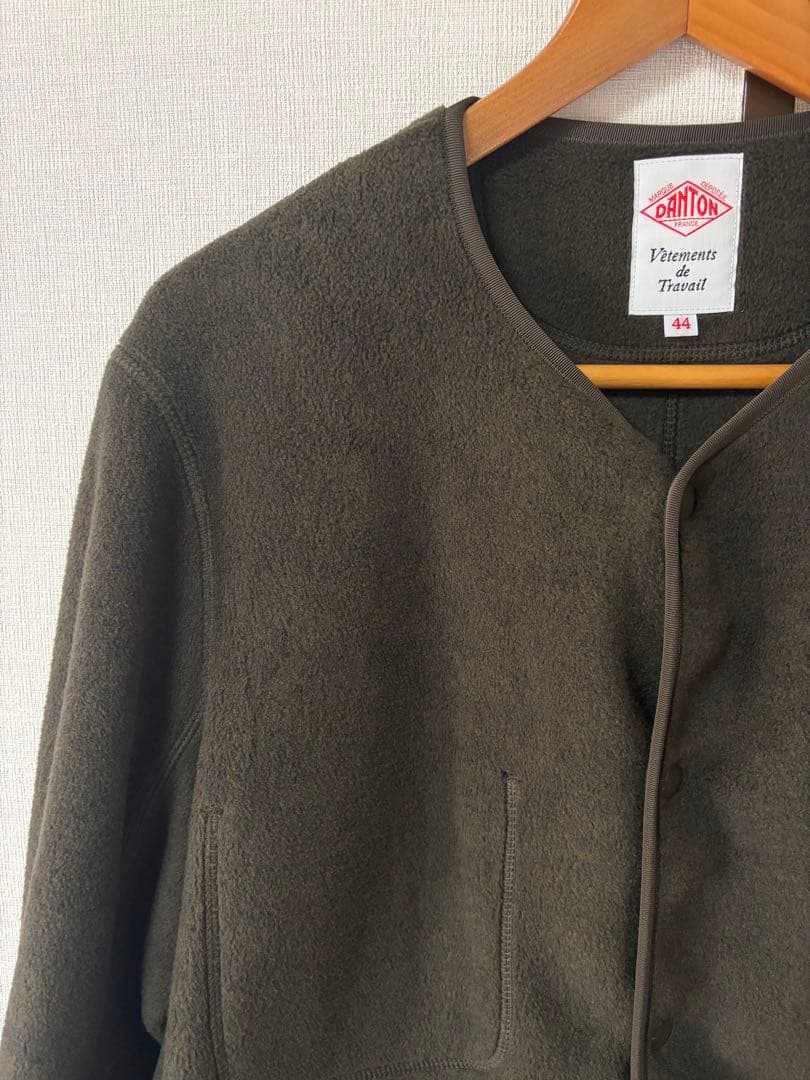 danton ダントン ノーカラーフリース Dグリーン 44 remilla