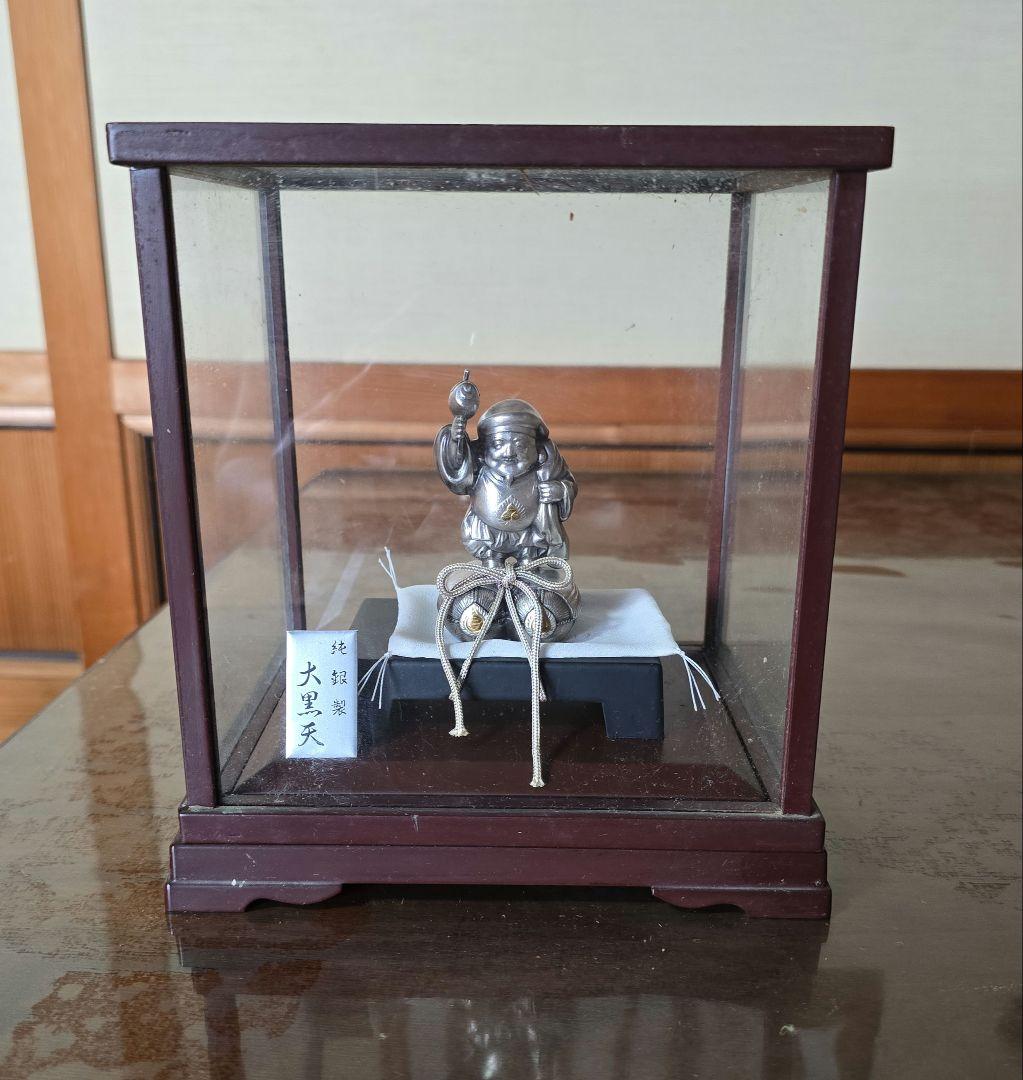 純銀製　大黒天　置物　縁起物
