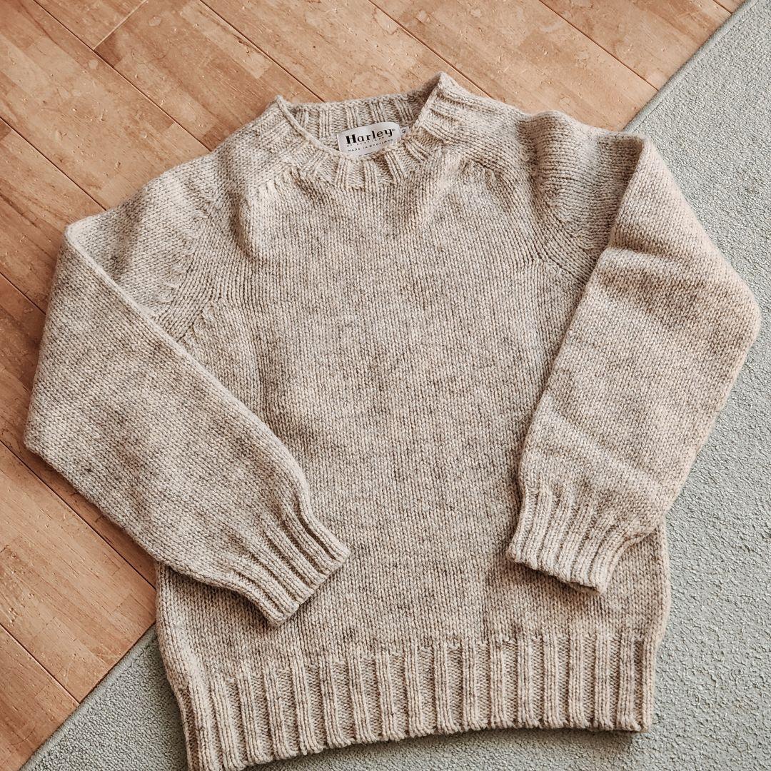 Harley of scotland ウール セーター ナチュラル サイズ40
