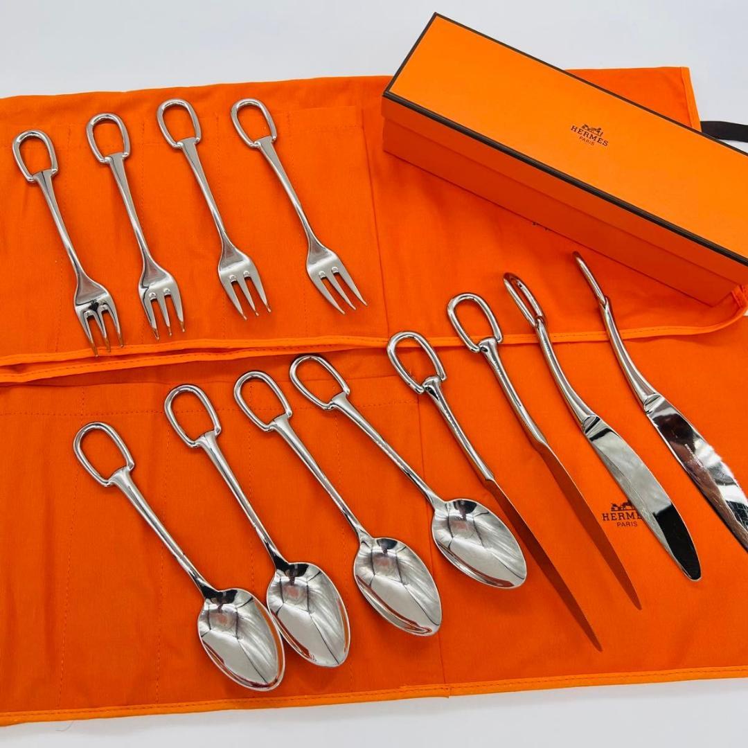 エルメス グラン　アトラージュ スプーン フォーク　ナイフ　セット　カトラリー