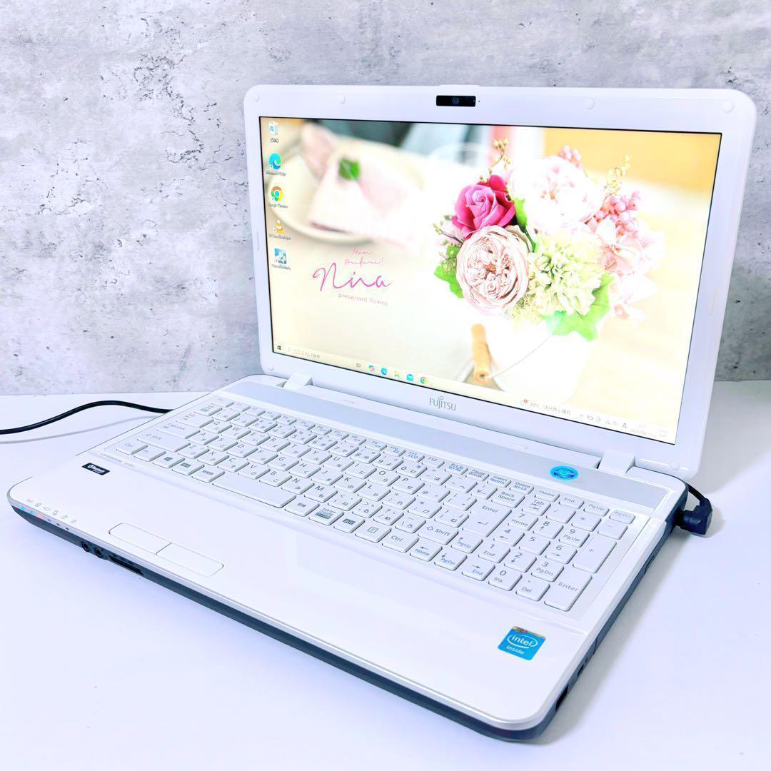 G-10/富士通/ノートパソコン/大容量SSD512GB/Win10/カメラ