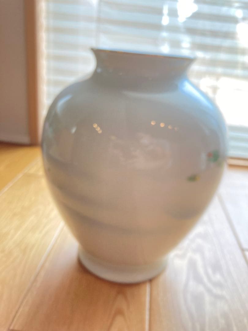 箱付き 深川製磁 オールド深川 錦鯉絵 花瓶