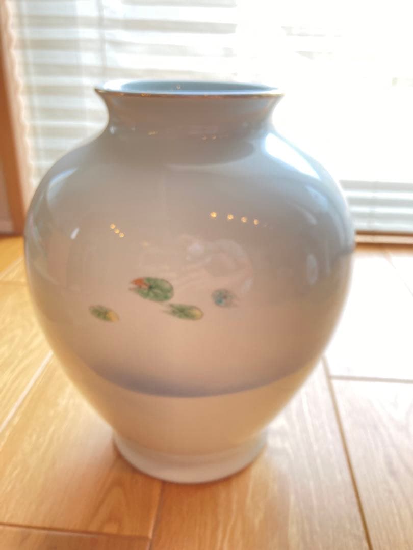 箱付き 深川製磁 オールド深川 錦鯉絵 花瓶