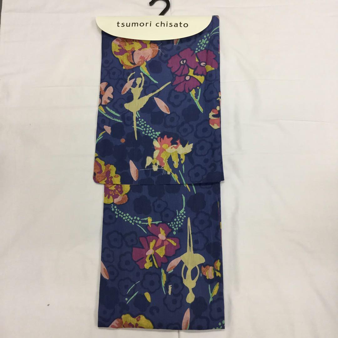 浴衣 ツモリチサト ブランドゆかた 白地に紺色 バレリーナ 26