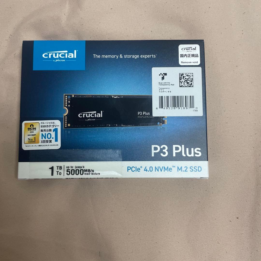 U*6様 Crucial P3 Plus 1TB PCIe 4.0 NVMe S