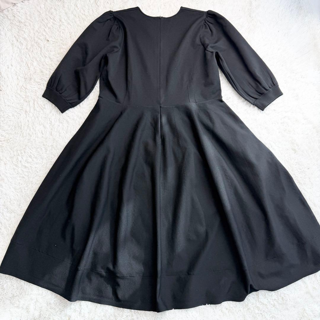 【新品タグ付き】大きいサイズ 組曲 ワンピース シワになりにくい ブラック 6