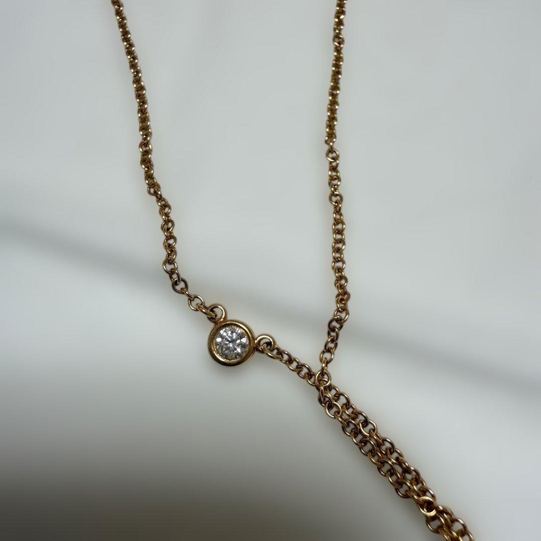 ティファニー ネックレス ダイヤモンド 18金 一粒ダイヤ 美品