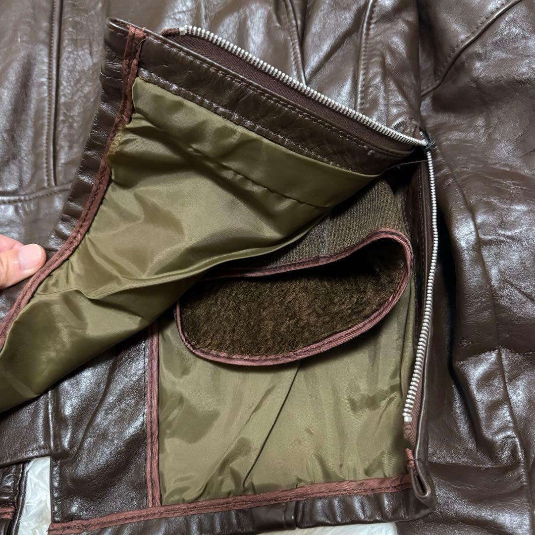 80年代　シアーズ　シングルライダースジャケット　42