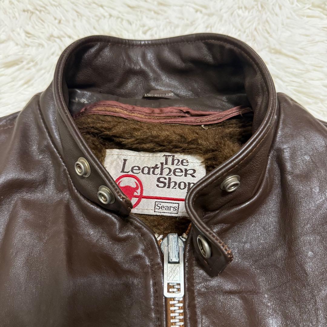 80年代　シアーズ　シングルライダースジャケット　42