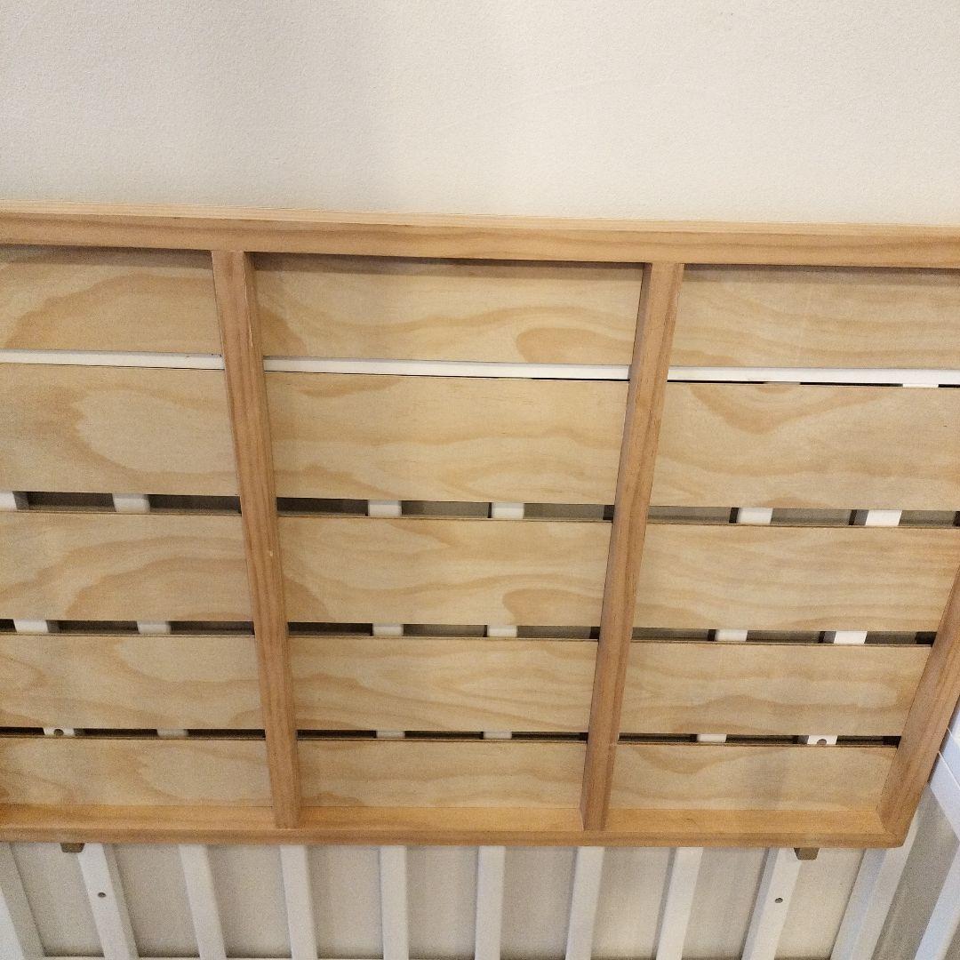 大和屋　木製ミニベビーベッド 白