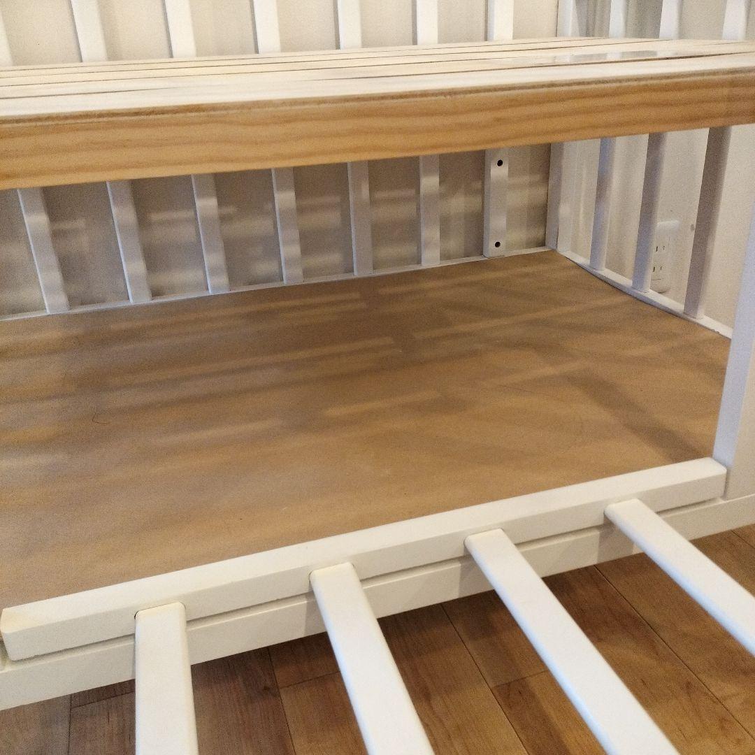 大和屋　木製ミニベビーベッド 白