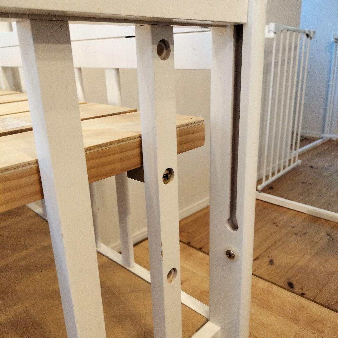 大和屋　木製ミニベビーベッド 白