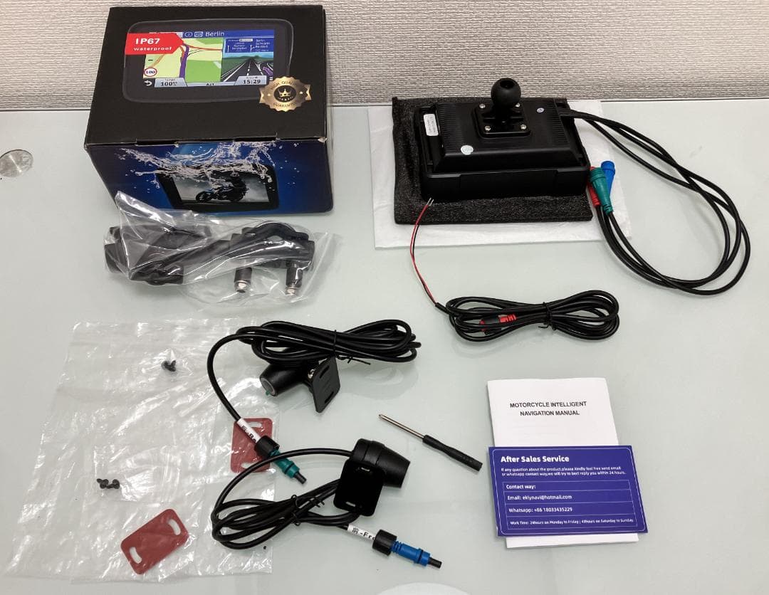 バイク スマートモニター　CarPlay Android Auto ドラレコ付き