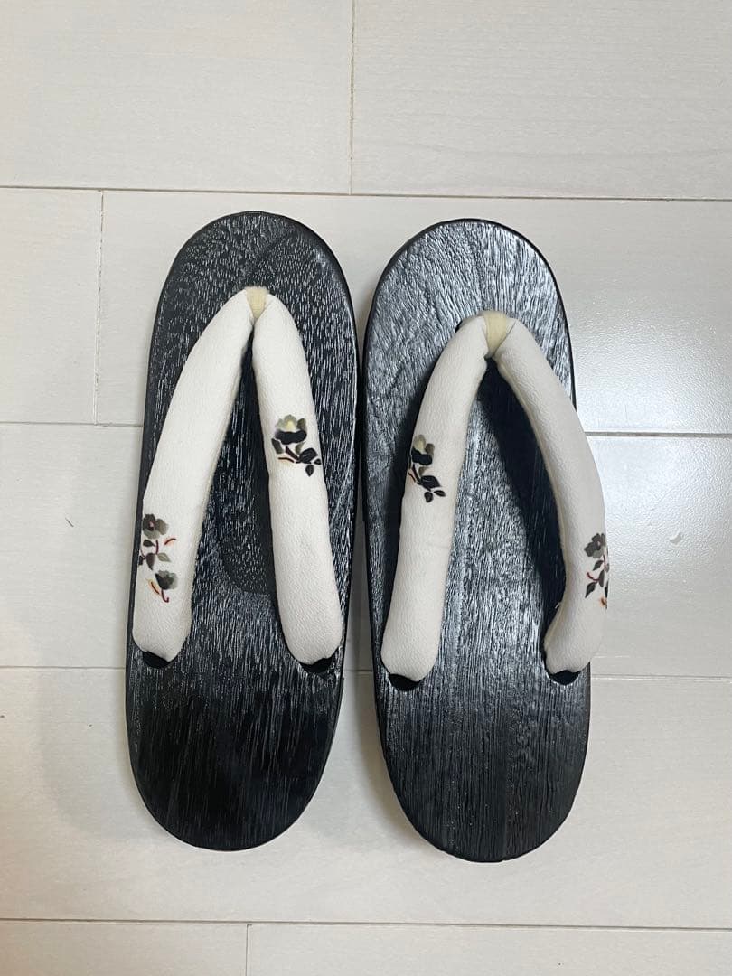 Dita 花柄浴衣　グレー帯　下駄　セット