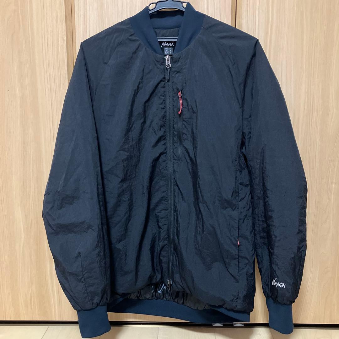 セール❗️ナンガ　ソフトダウン バーシティブルゾン　Mサイズ　ブラック