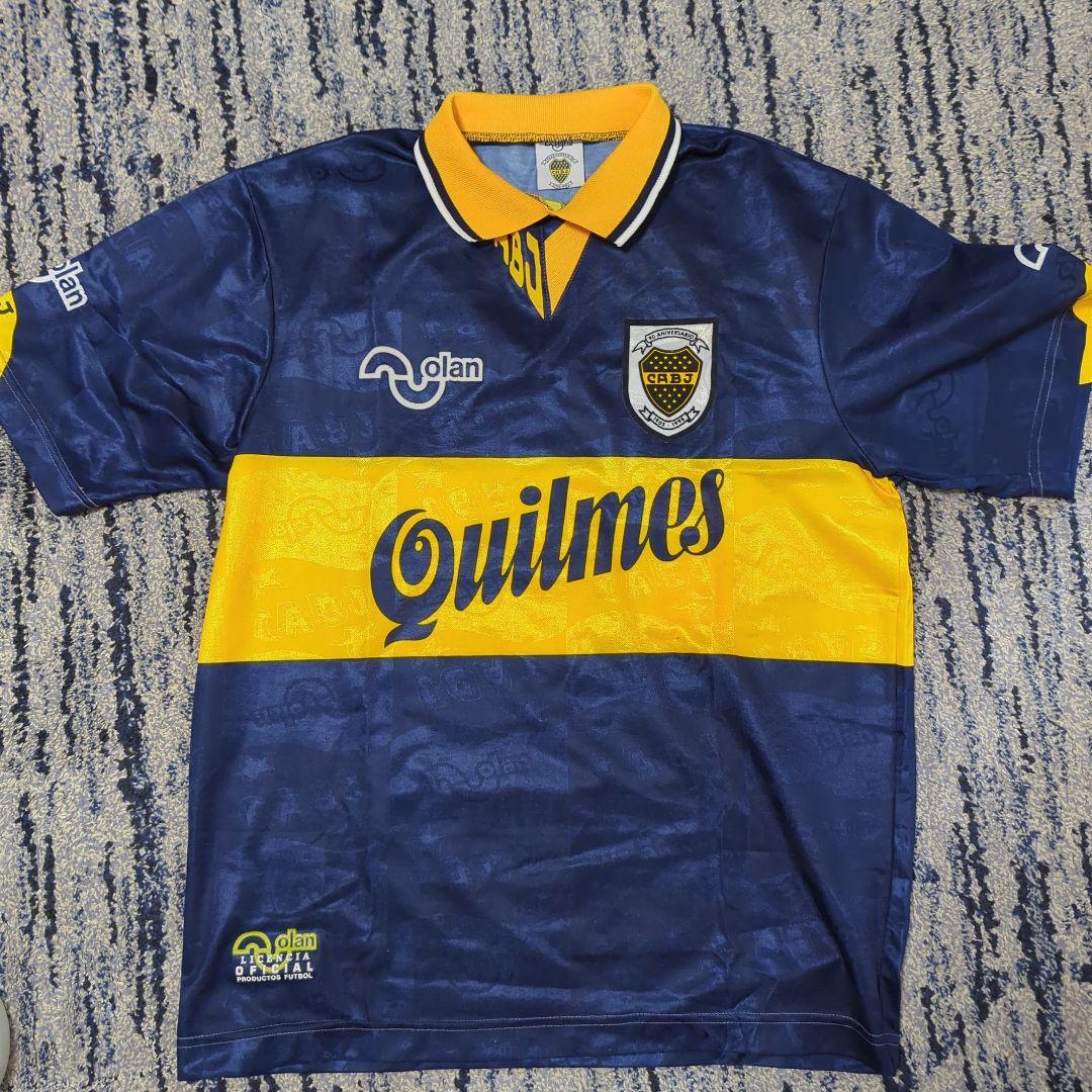 ボカ・ジュニアーズ 90周年記念シャツ ネイビー/イエロー