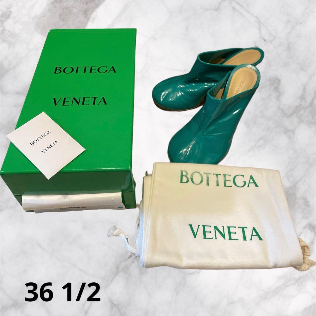 新品未使用　ボッテガ　べェネタ SOCK ドットミュール パテントレザー 9cm