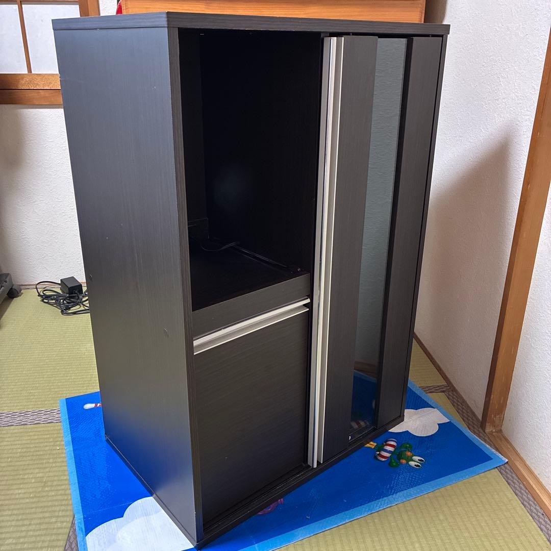 ダークブラウン レンジボード スライド扉付き