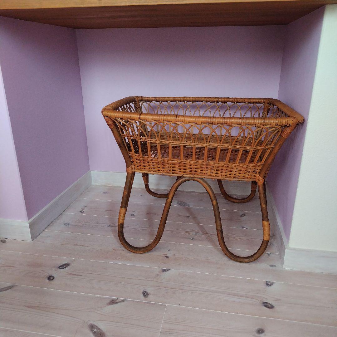 籐かご 収納 お風呂場 洗面所 昭和レトロ 自然素材 ランドリー