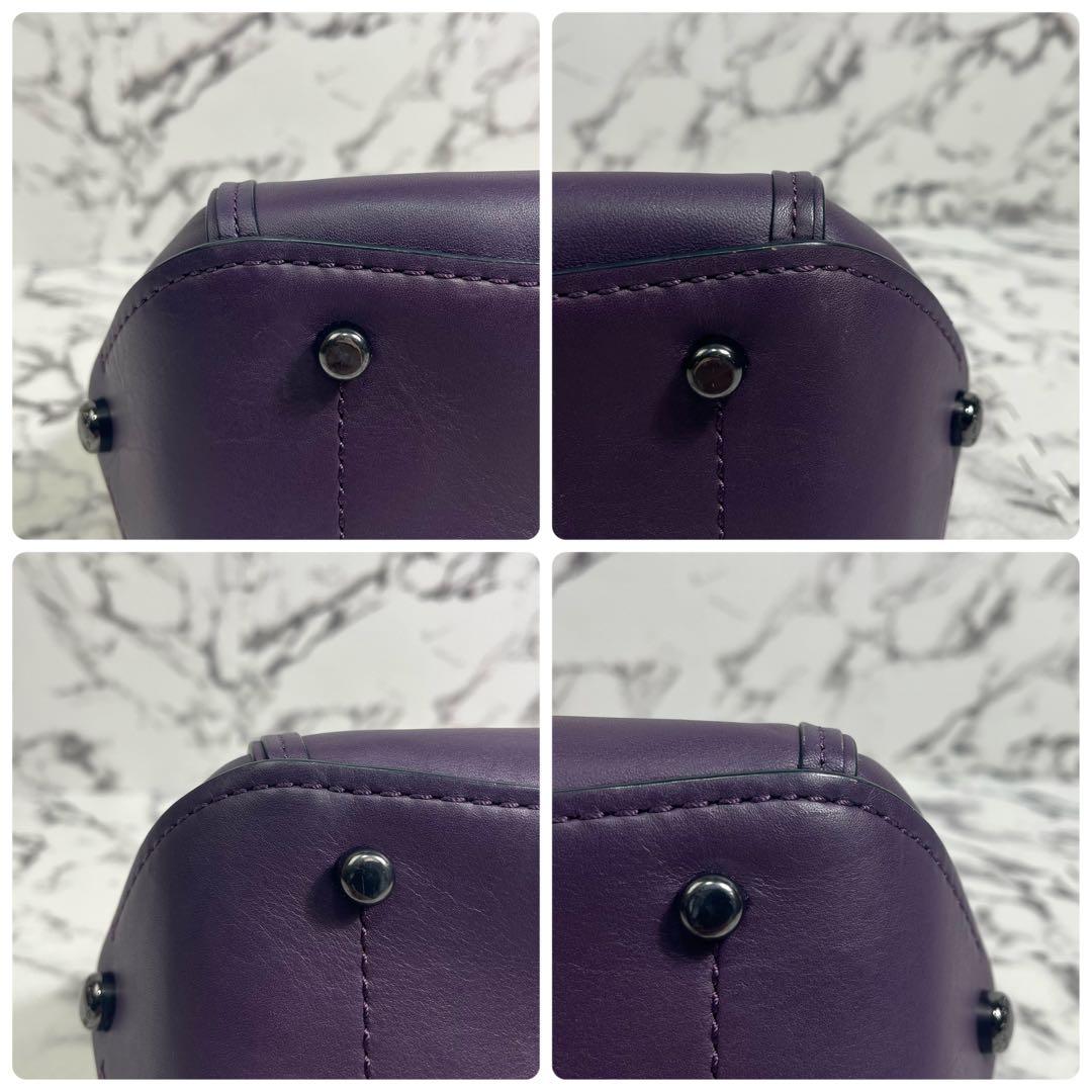 コーチ ハンドバッグ ティーローズ　ターンロック　レザー